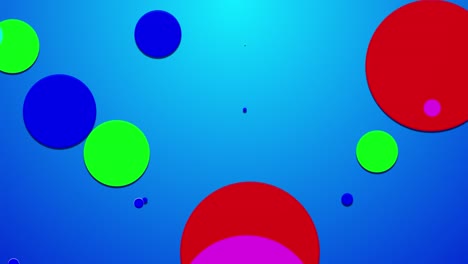 4k abstracción simple en bucle en estilo 2d plano con círculos o discos que cambian de tamaño. diseño minimalista con respaldo azul. luma mate como canal alfa