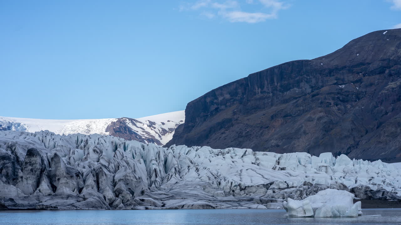 Time Lapse of Clouds and Shadows Above Skaftafell Glacier, HIghlands of Iceland