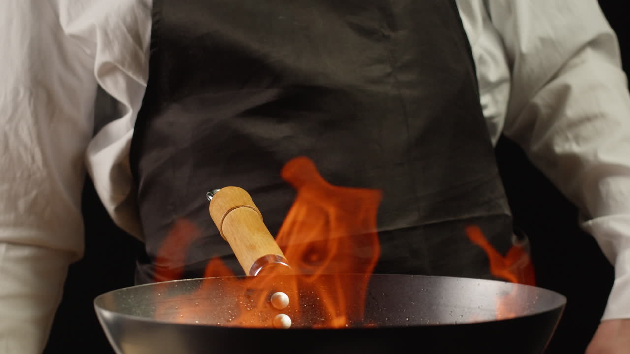 Chef Cooking in a Wok