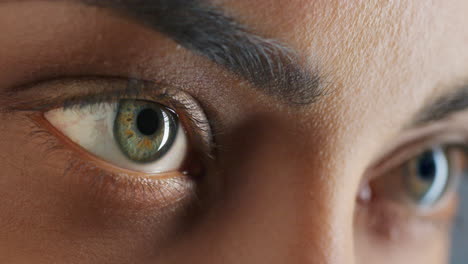 close up macro beauty blue eyes light revealing iris contracting natural beauty optometry concept