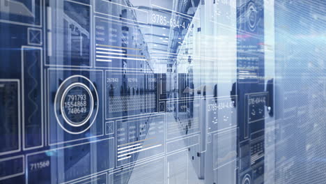 animation of data processing over computer servers