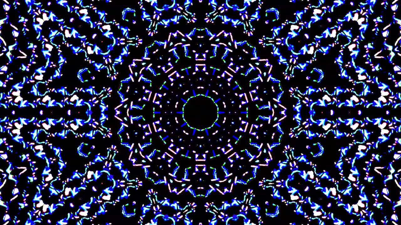 Beautiful abstract kaleidoscope that shines, a radiant light that regulates the subtle movements