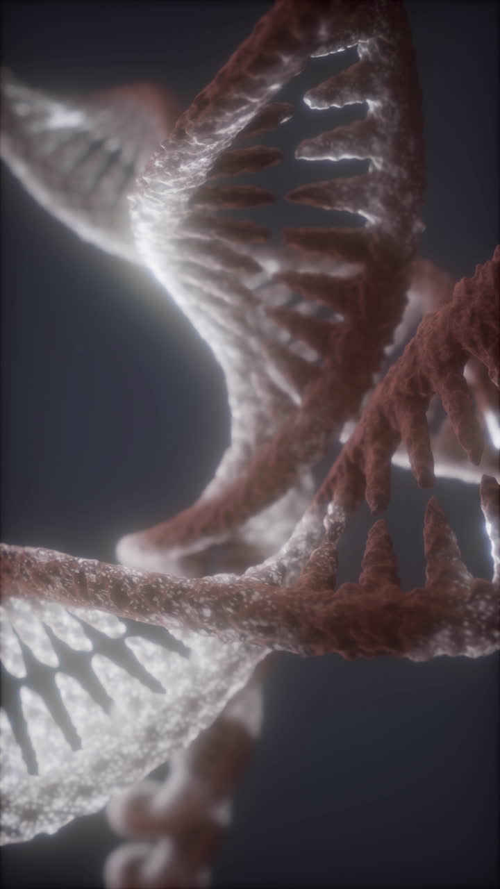 Intricate details of a double helix structure representing dna ...