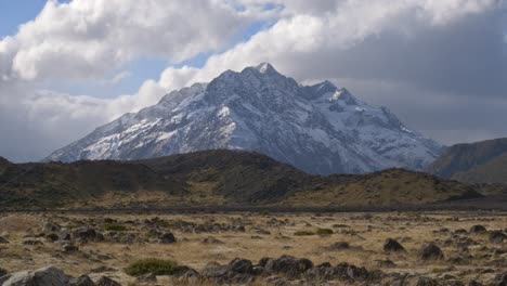 aoraki, mount cook national park in new zealand - wide shot