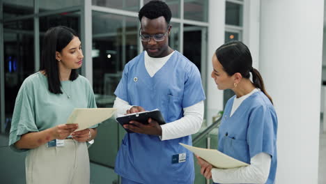 medical professionals collaborating in a hospital setting
