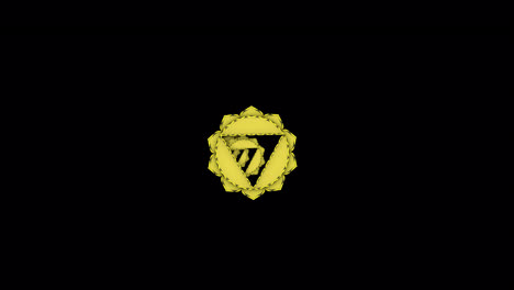 solar plexus chakra tunnel – seamless 3d loop with alpha