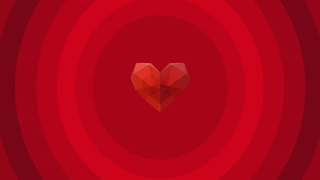 animation of heart over red circles on red background