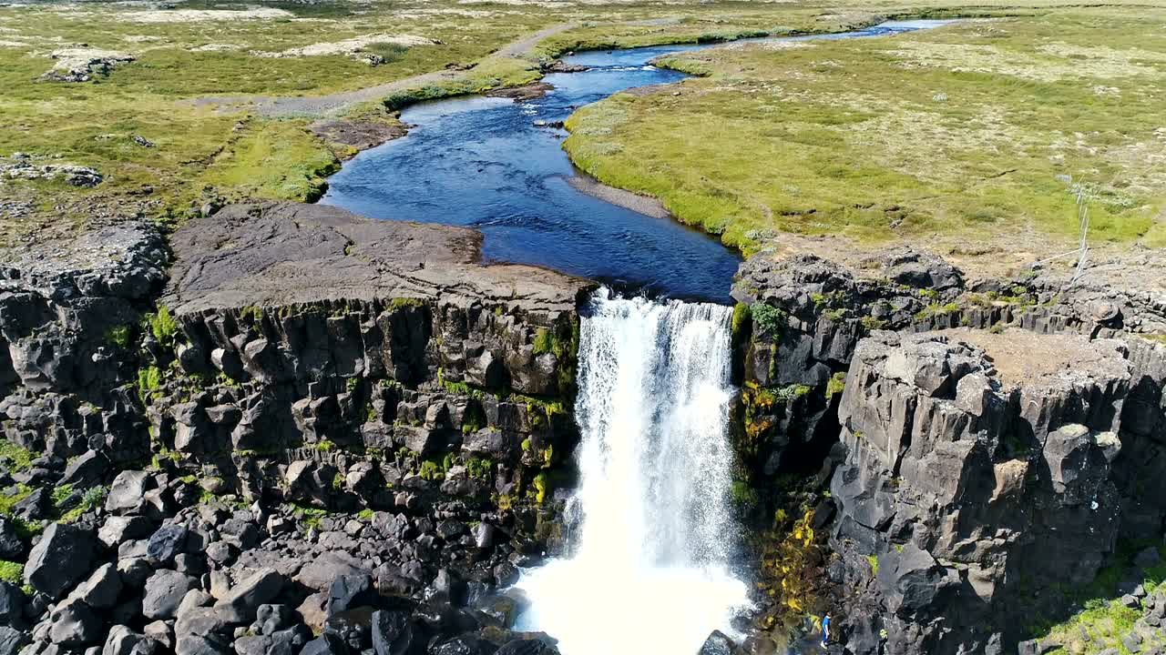 옥사라르포스 폭포 - 하늘 에서 볼 수 있는 모습