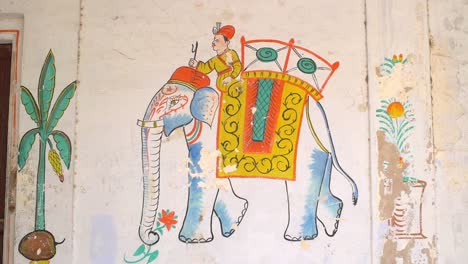 indian elephant mural