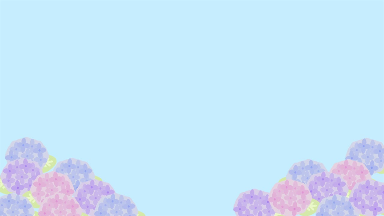 귀여운 호드렌지아 꽃 애니메이션 프레임