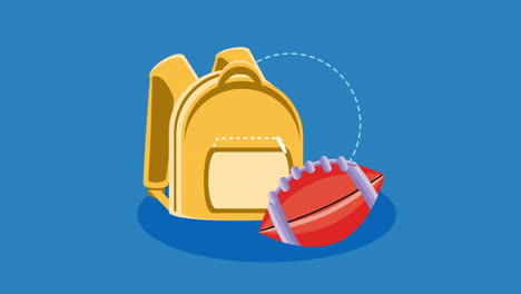 mochila y fútbol