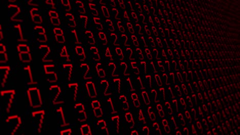 numbers red pattern close up animated background