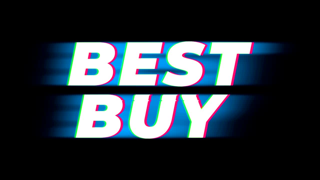 Best Buy Text Vintage Glitch Effect Promotion.