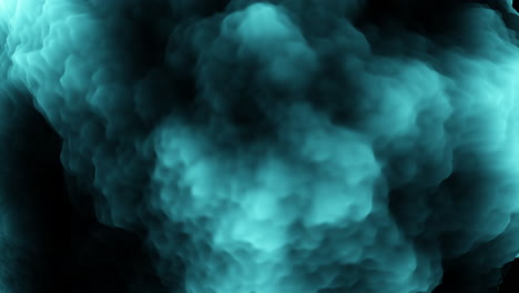 Nube-Mística-Y-Verde-Profunda-Que-Fluye-En-El-Espacio-Oscuro