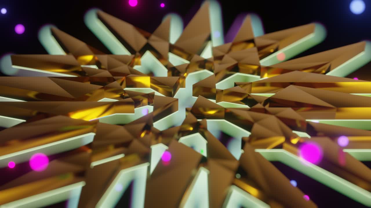 abstract multicolor psicodélico hipnótico tecnología vj bucle de fondo. gráficos de ilusión de movimiento de bucle sin costuras 3d para transición de escenario de música, espectáculos, retro, hitech
