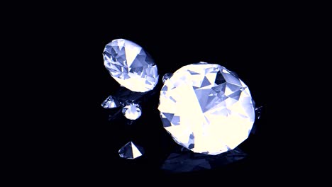 diamonds on black background