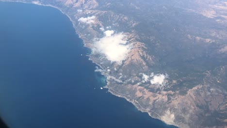 Flying-over-California-coast-line