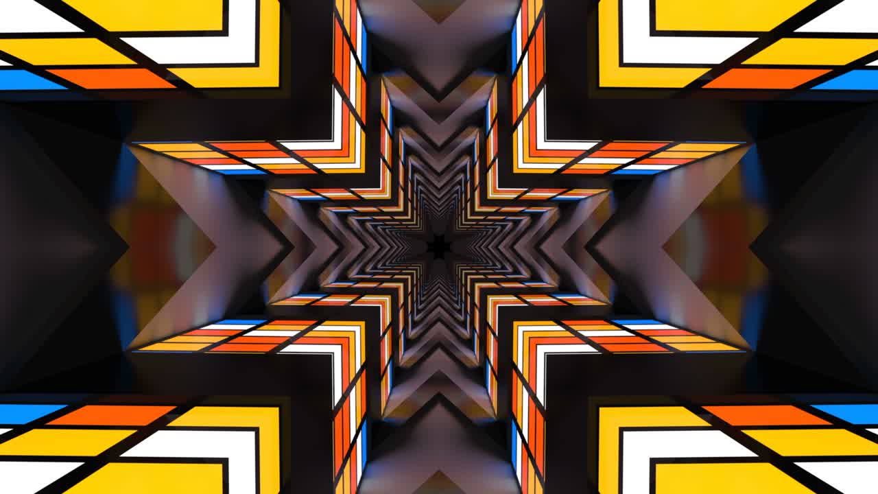 túnel de fondo abstracto multicolor de neón