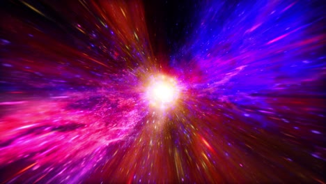 pink purple blue hyperspace light speed space warp flight through space time wormhole tunnel. abstract bright red pink purple flowing energy vortex. 4k 3d loop sci-fi interstellar space travel background concept.