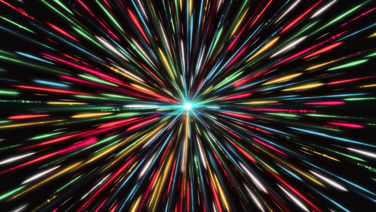 Abstract Colorful Radial Lines