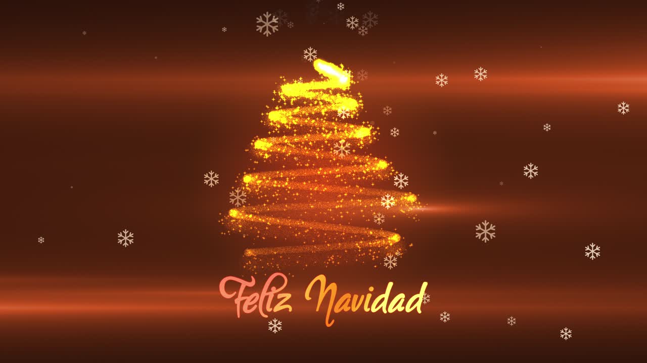 fondo de copo de nieve de navidad árbol de copos de nieve| video de stock en bucle - texto usa, navidad, fondos, nieve, árbol de navidad y texto