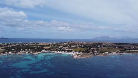 lido burrone favignana island trapani by drone