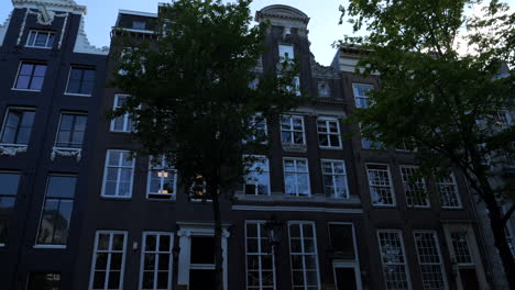 fantastic shot of typical amsterdam buildings