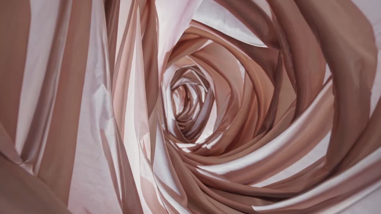 Yumuşak Pembe Kumaş Dokularının Spirali