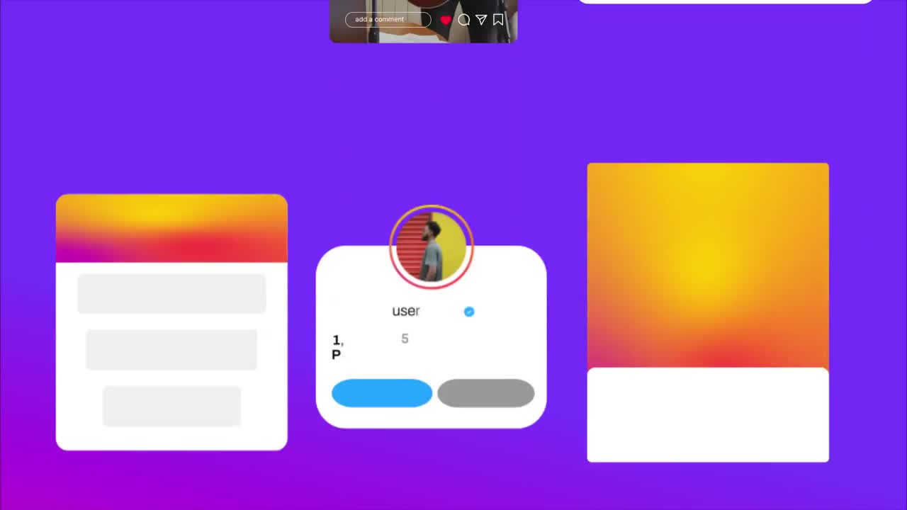 Instagram UI-pakke til After Effects