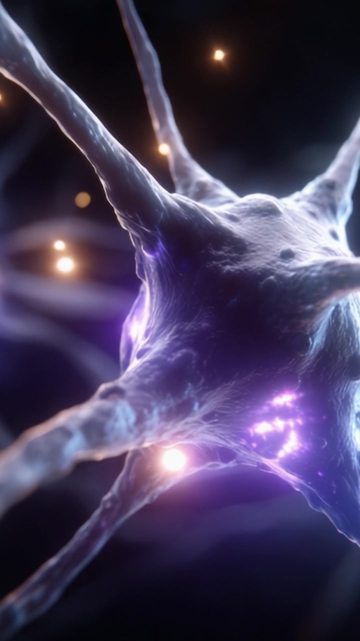 Captivating Close-Up of a Neuron: Explore the Intricate Structures and Functions of Neural Cells in This Detailed and Vivid Representation of Brain Activity