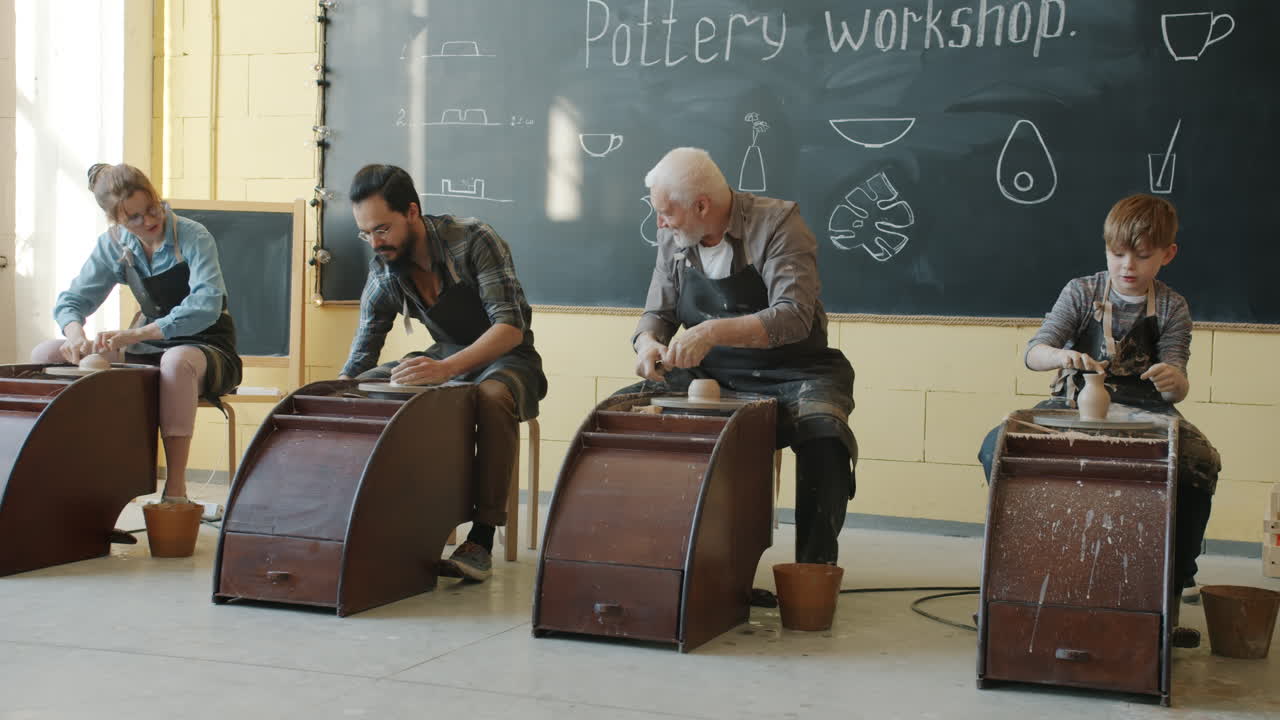 Pottery Workshop with Students and Instructors