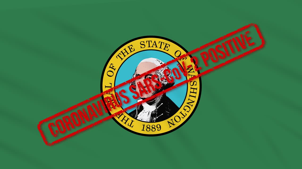 미국 워싱턴 주 는 발은 covid-19에 대한 긍정적 인 반응으로 스프됩니다.