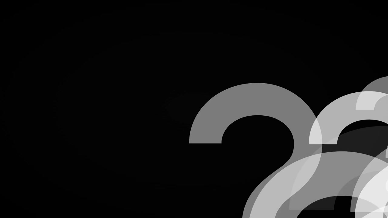 Abstract Motion Graphic of Overlapping Question Marks