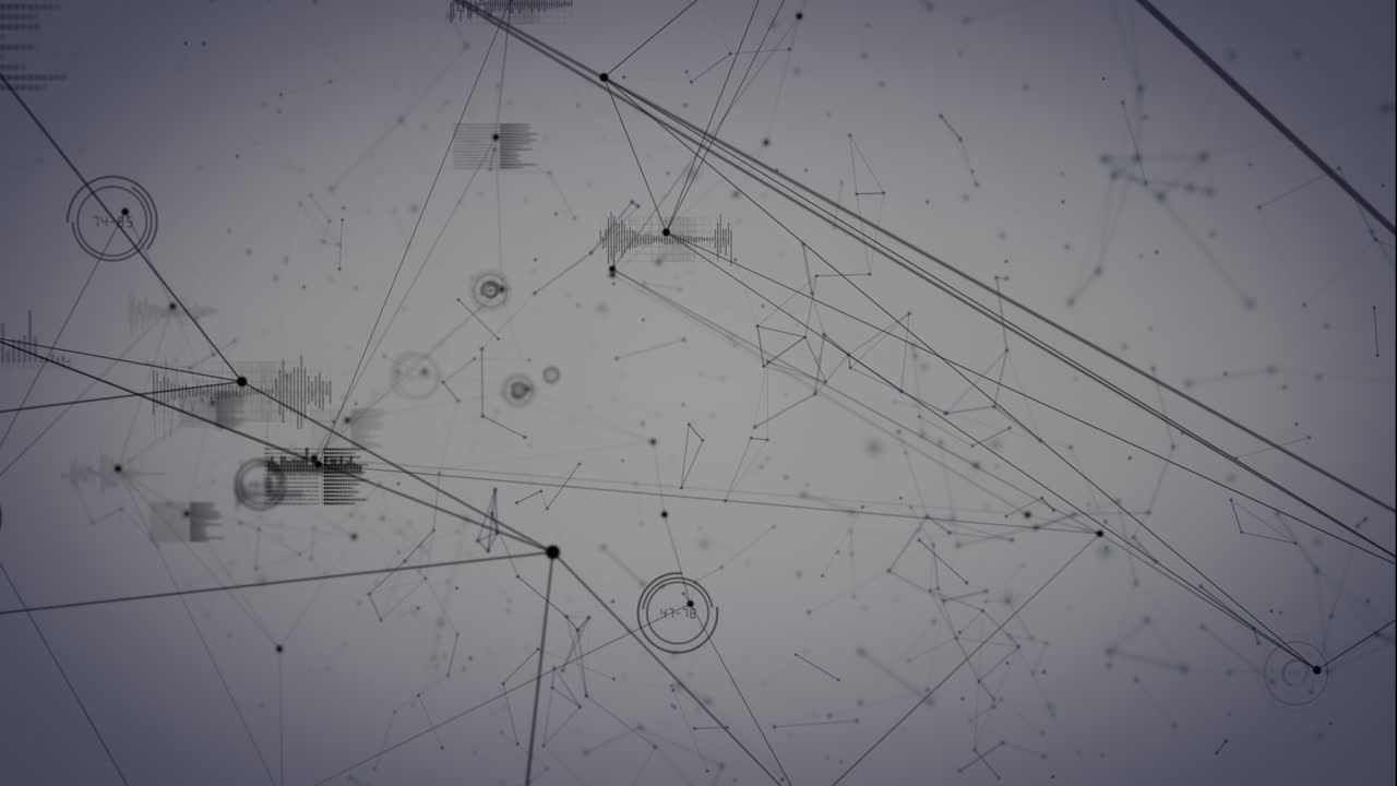 ⁇ 색 배경 위의 연결 네트워크의 애니메이션