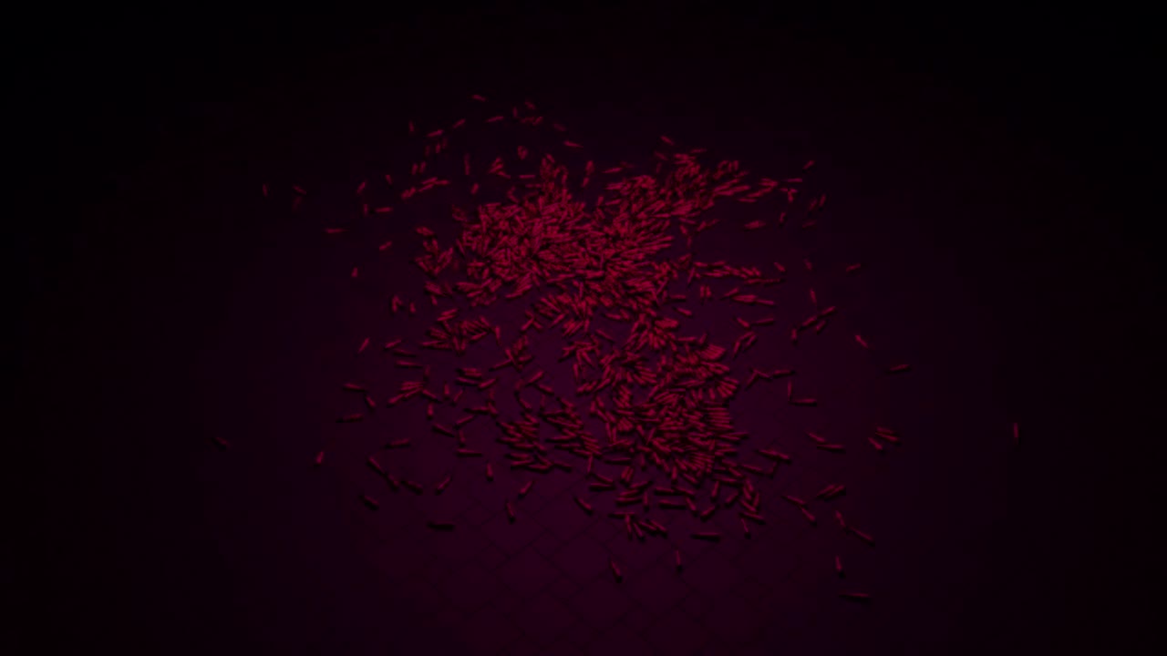 balas cayendo en un fondo oscuro. diseño. muchas balas abstractas cayendo al suelo, concepto de guerra, agresión y protección