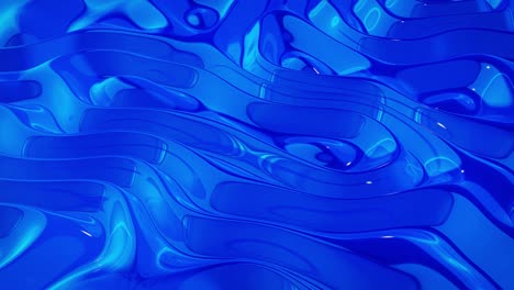 looped abstract fluid background. beautiful wavy glass surface of blue liquid with pattern, gradient color and flow waves on it. creative bright bg with soft smooth animation.