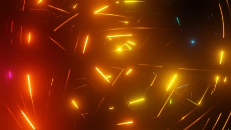 intersección de alambre con brillo de neón multicolor en las caras se mueven suavemente en ciclo, constantemente cruzándose entre sí. fondo abstracto de ciencia ficción y tecnología con mecanismo concéntrico, hermosa luz