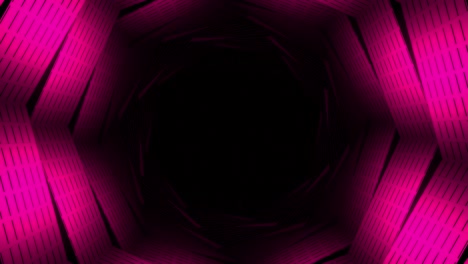 pink and black geometric tunnel abstract pattern