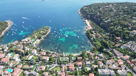 beaulieu sur mer francia alto sobre la cabeza del avión no tripulado, aéreo