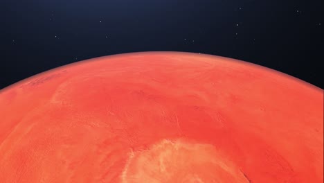 4k planet mars high quality - planet mars orbiting with stars in background high quality 4k - mars on black background - flight near the surface of mars. mars approaching from the south pole - mars red planet