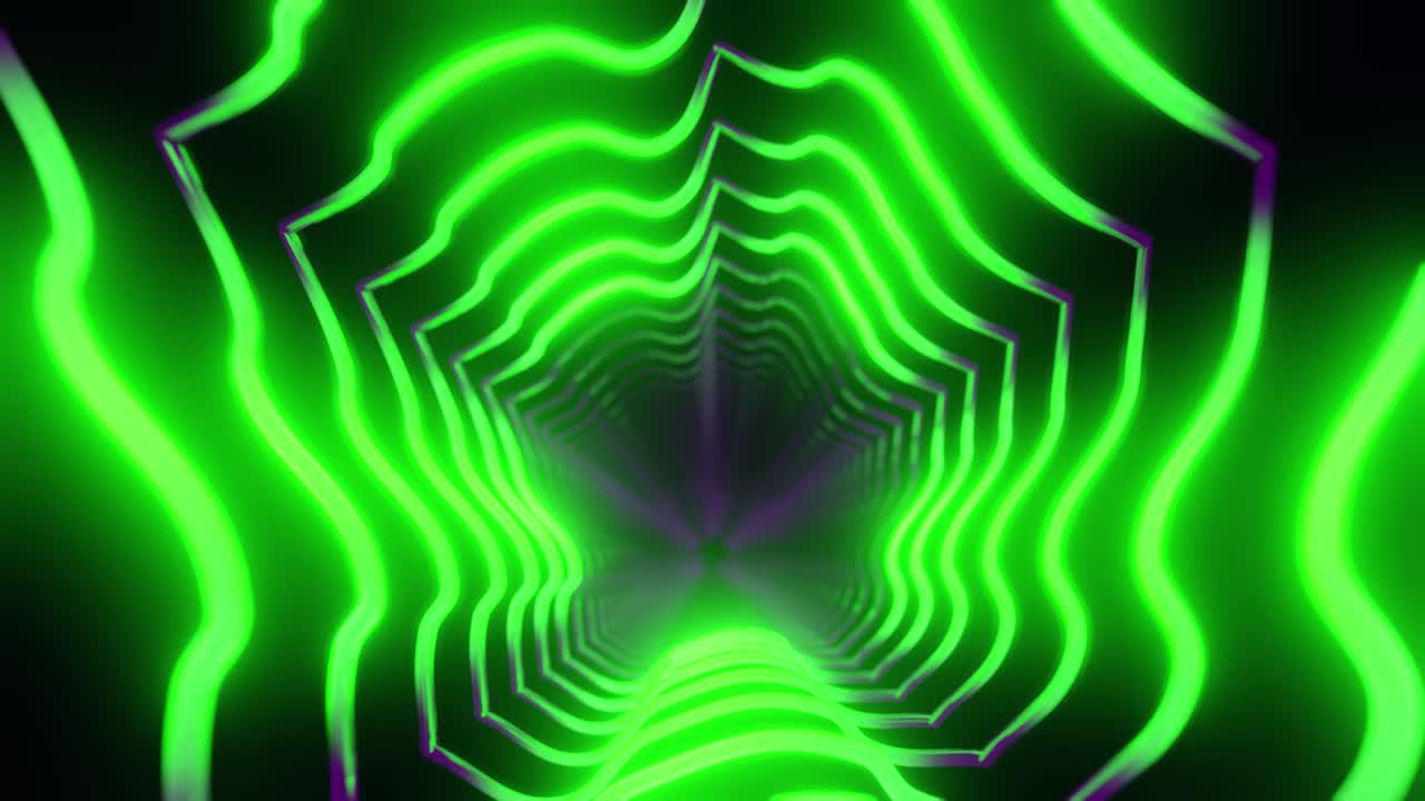Colorful animation loop with glowing lights background 3D