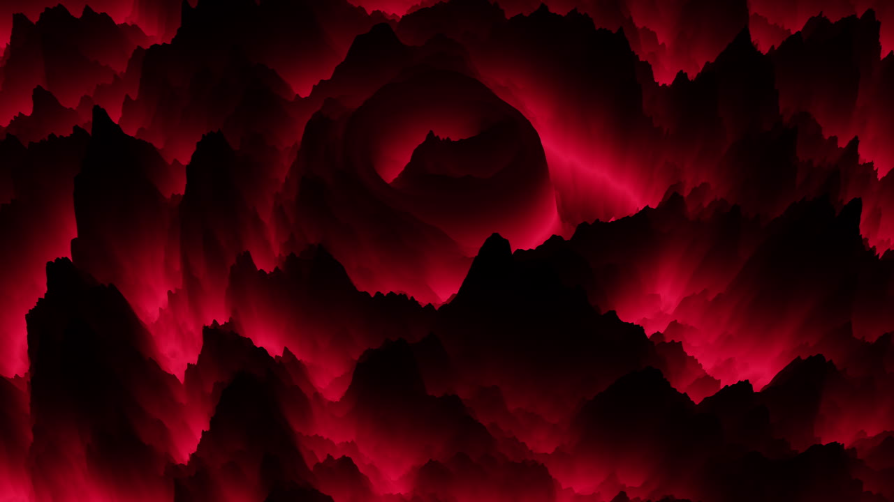 Dynamic red and black vortex captivating 3d rendering of spiraling energy