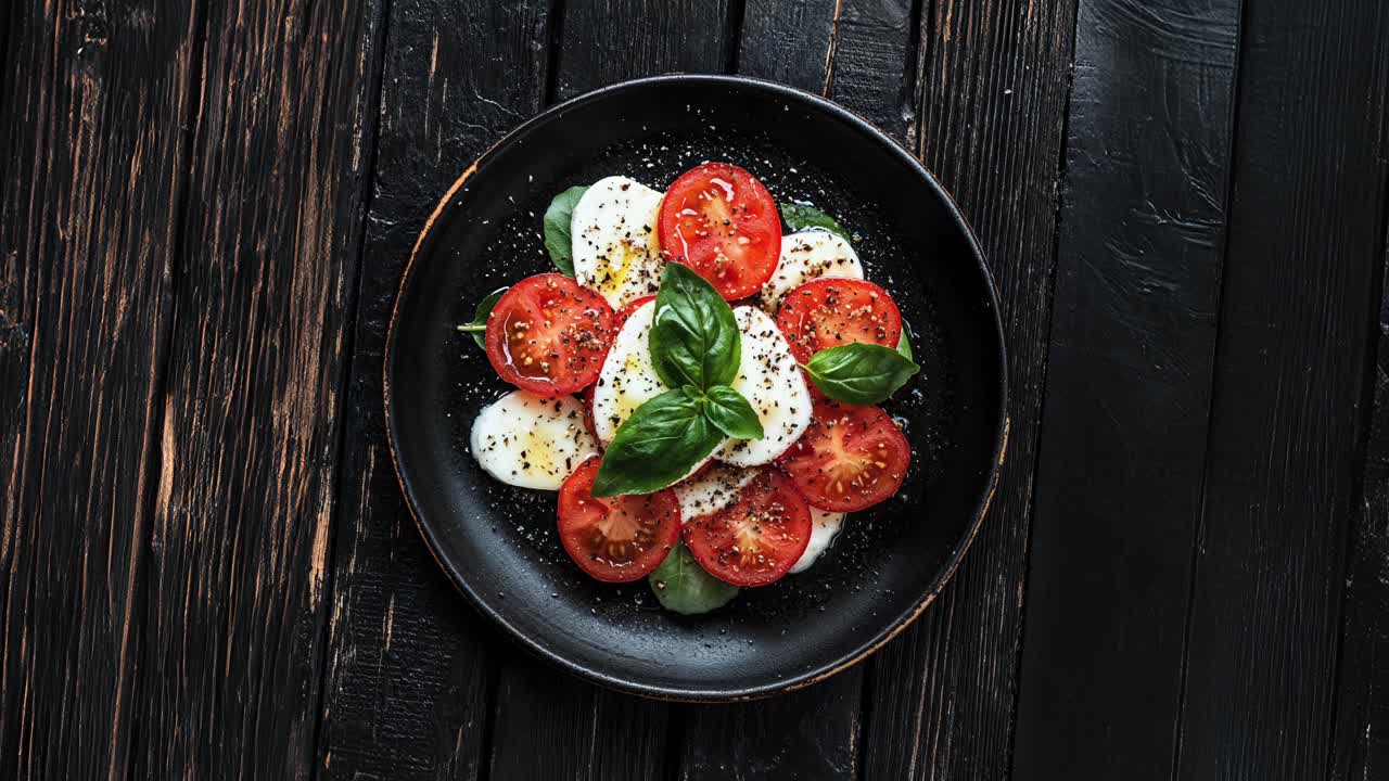 Caprese Salad with Tomatoes, Mozzarella, and Basil