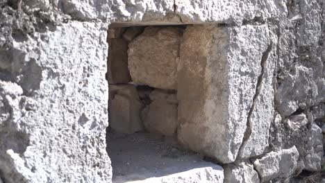 window in rock pool of bethesda in israel biblical healing site