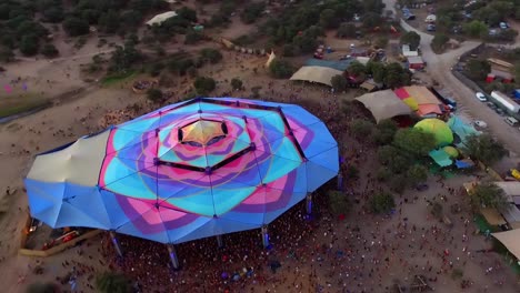 drone shots from portugal in boom festival