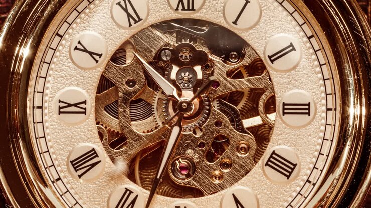 Close up on vintage clock