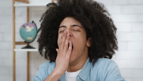tired man yawning