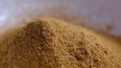 closeup of a pile of ground spice