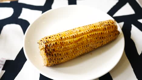 sweet corns on white background close up ,