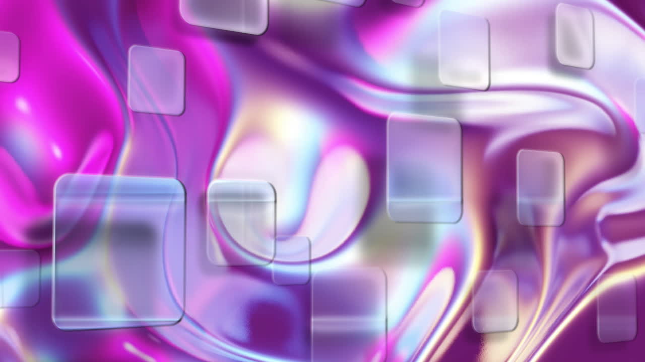 다채로운 배경 위에 움직이는 모양의 애니메이션